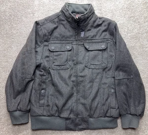 Sportier 1957 Coat Men's XL Gray Fleece X-Large Pockets Full Zip Lined Short - Picture 1 of 13