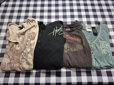 Women's Harley Davidson Long Sleeve Shirts Lot Of 4 Size XL - Image 1 of 4