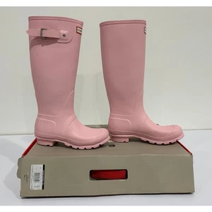 Botas altas Hunter originales para mujer hilo dental caramelo talla 7 usadas #03S - Imagen 1 de 9