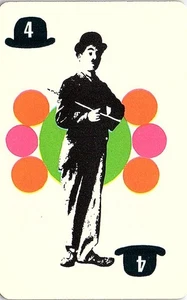 Tarjeta coleccionable educativa Charlie Chaplin 1972 # 4 sombrero - Imagen 1 de 2