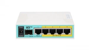 Router 5x RJ45 1000Mb/s, 1x SFP, 1x USB MicroTik hEX PoE - Zdjęcie 1 z 1