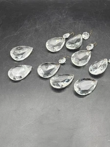 Juego De Colección De 9 Piezas De Araña De Cristal Transparente Vidrio Facetado. *LEER* - Imagen 1 de 13