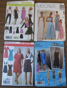 #3 LOT 4 McCall Simplicity SEWING Dress PATTERNS FF UnCUT Women Sizes 4-12 - Picture 1 of 5