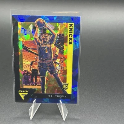 2020-21 Panini Flux - Rookies Blue Cracked Ice Prizm #206 Obi Toppin RC - Image 1 of 2