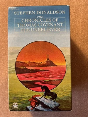The Chronicles Of Thomas Covenant 3 Vol Box Set VGC Stephen Donaldson, 1978 PB - Image 1 of 4