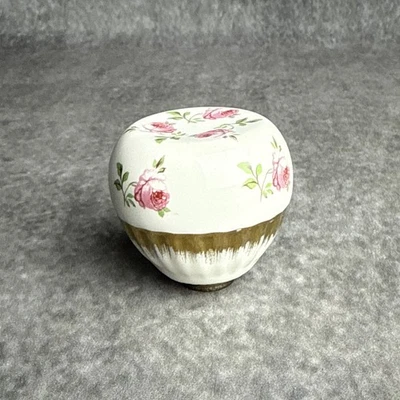 Maçaneta de porta de porcelana rosa vintage - Imagem 1 de 4