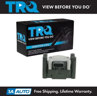 TRQ Ignition Coil For 1998-2005 Volkswagen Beetle 1999-2001 Golf 1999-2015 Jetta - Image 1 of 4