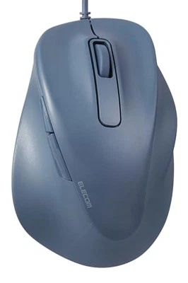 ELECOM Wired USB Ergonomic Shape Mouse  Silent Click  Right Hand  2000DPI  5 - Image 1 of 4