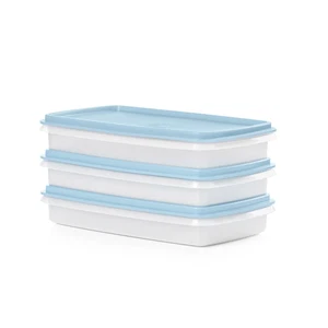 Tupperware Snackaufbewahrung Slim Behälter 3er Set Hellblau Neu - Bild 1 von 2