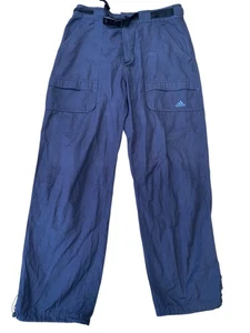 Vintage Adidas Cargo Pants Pants Men's Small / W32 Blue Stretch Activewear Y2K - Bild 1 von 8