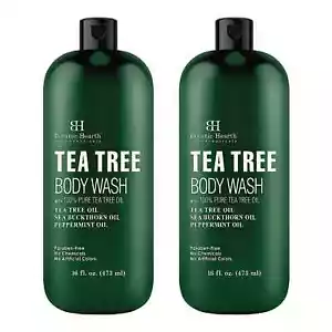 Botanic Hearth Tea Tree Body Wash Anti-Fungal Nail Athletes Foot 16 Fl Oz 2-Pack - Picture 1 of 8