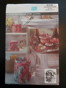 Patrón de accesorios de baño y tocador vintage Vogue 8306 talla única - Imagen 1 de 2
