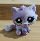 Authentic Littlest Pet Shop LPS #1660 Lilac Purple Tabby Kitten Cat Green Eyes