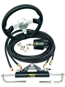 Boat Hydraulic Sports Steering Wheel Kit Suits Mariner Outboards up to 150HP - Picture 1 of 12