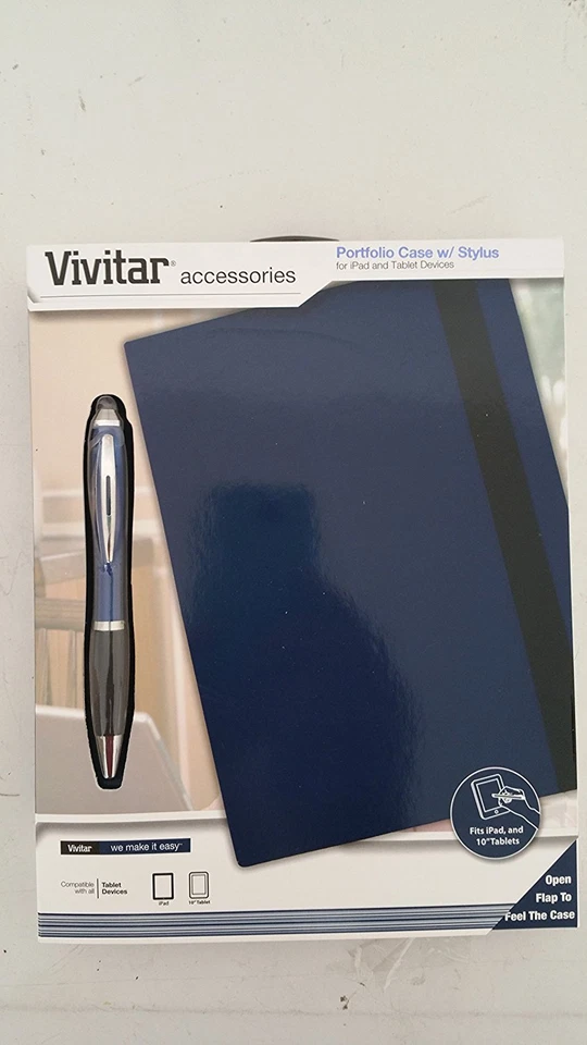 Vivitar Accessories Portfolio Case W/O Stylus for iPad and Tablet Devices New - Image 1 of 1