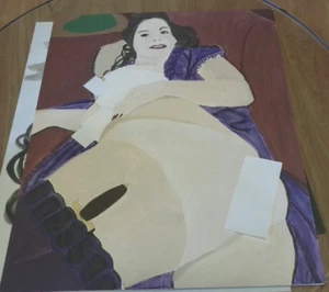 Karen Brown acrylic pinup on bristol 14x17 - Picture 1 of 4