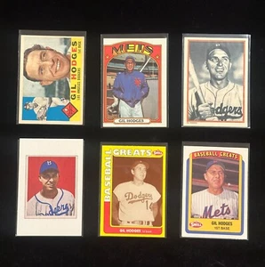 ~~ 6-card set of late Hall of Famer Gil Hodges ~~ - Picture 1 of 4