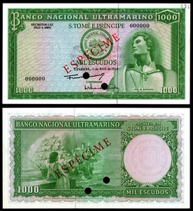 SAINT THOMAS & PRINCE 1000 ESCUDOS (P40s) 1964 SPECIMEN UNC - Bild 1 von 1