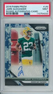 2018 Prizm Jaire Alexander RC ROOKIE CAMO PRIZM 18/25 AUTO PSA 9 Fresh Grade - Picture 1 of 2