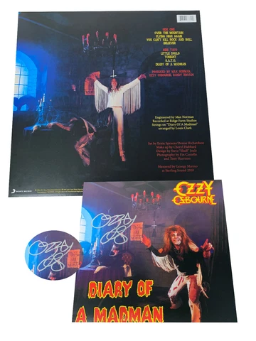 OZZY OSBOURNE SIGNED DIARY OF A MADMAN ALBUM VINYL LP AUTOGRAPH BECKETT BAS Cover