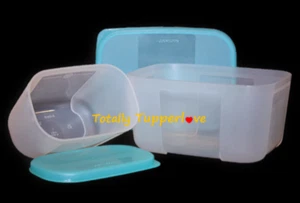 Juego de 2 rectángulos 3 tazas/9,75 oz azul Usado en excelente estado - Imagen 1 de 2