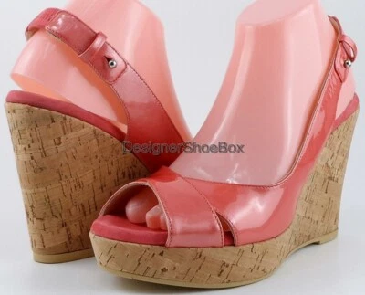 $350 Sandalias de Diseñador AQUATALIA MARVIN K. HANNAH Coral Patente 9.5 FUNCIONAN PEQUEÑAS Foto 1 de 4