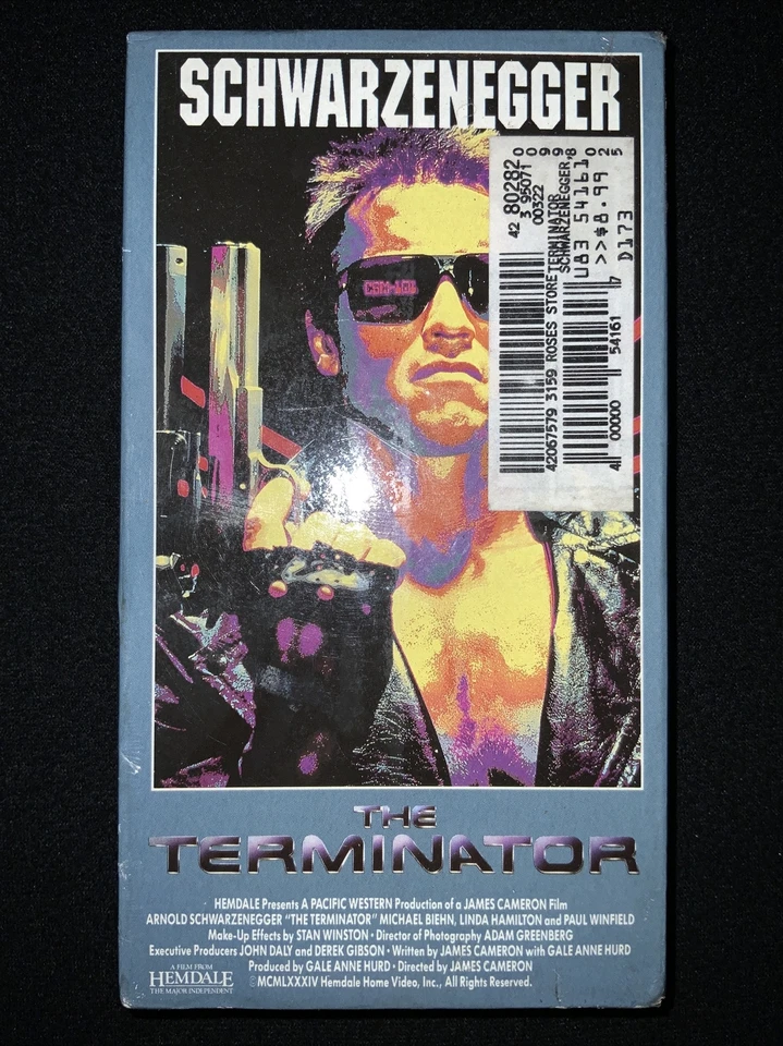 The Terminator VHS Sealed Rare Blue Cover 1992 Extended Play Watermark - Image 1 of 4
