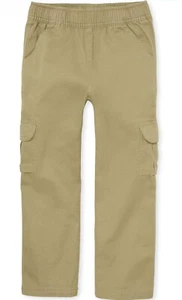 ✅️New! Size 5 The Children's Place Boys' Pull on Cargo Pants - COLOR FLAX  - Picture 1 of 4