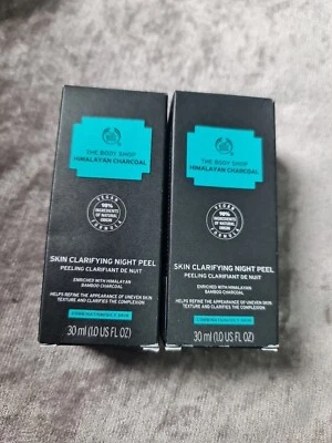 The Body Shop Himalayan Charcoal Skin Clarifying Night Peel 30ml X2 Brand New  - Image 1 of 4