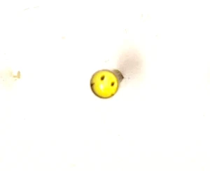 Nose Bone Ring Smiley Face Logo 2mm Head 20 Gauge 1/4" Steel * - Picture 1 of 3