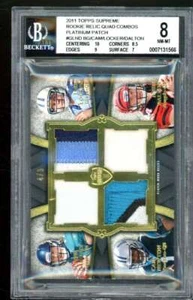 Dalton/Locker/Gabbert/Newton Rookie 2011 Topps Supreme Quad (4 of 5) #GLND BGS 8 - Picture 1 of 2