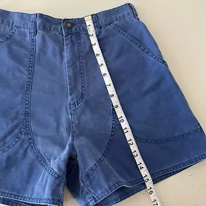 Patagonia Women's Vintage 90's Blue High Waisted Denim Shorts - Picture 1 of 7