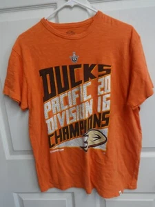 Camiseta vintage 2016 NHL Anahaim Ducks división Pacific Champs para hombre mediana - Imagen 1 de 4