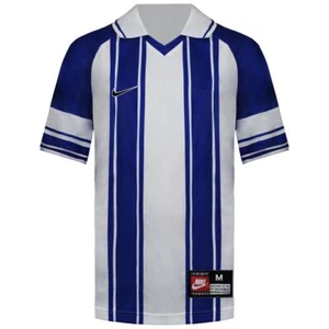 Camiseta a rayas Nike cuello en V manga corta blanca/azul para niños 459196 493 - Imagen 1 de 1