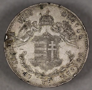 1869 Hungary Silver 1 Forint - Picture 1 of 2