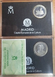 200 Pesetas PLATA 1992 PROOF MADRID CAPITAL EUROPEA DE LA CULTURA. 12,25 gr. - Bild 1 von 2