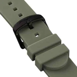 Correa de reloj de silicona lisa luminosa de 20 mm, brilla en la oscuridad, hebilla negra - gris - Imagen 1 de 2
