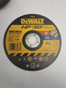 DEWALT DW 8725 RUOTA DA TAGLIO METALLO 6" SOTTILE HP CONFEZIONE DA 100 - Foto 1 di 6