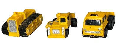 Micro Trucks Lot 3 Funrise Yellow Construction Vehicles Semi Loader Bulldozer - Image 1 of 4