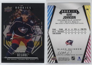 2022-23 Upper Deck Allure Rookies Black Rainbow Kent Johnson #144 Rookie RC