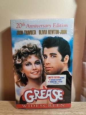 Grease VHS 20th Anniversary Edition Widescreen Bonus CD & Script Movie Travolta - Image 1 of 4