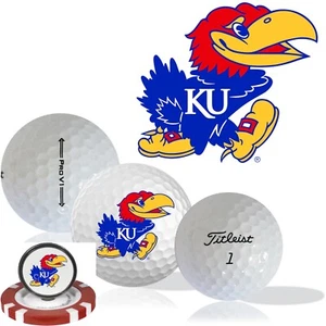 NCAA Kansas Jayhawks • Paquete de 12 pelotas de golf • Titleist ProV1 • Acabado - Imagen 1 de 3