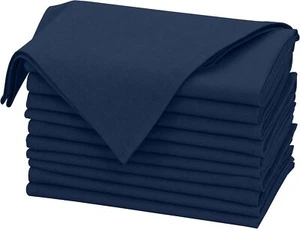 18x18 Cotton Linen Napkins Set of 12 Soft Reusable Washable Dinner Cloth - Picture 1 of 75