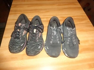 TWO PAIR OF Brooks Ghost Womens 10 Black Shoes Sneakers Running Athletic NICE - Picture 1 of 9