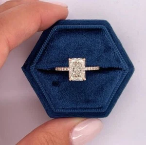 Engagement Ring 1.10 Ct IGI GIA Certified Lab Created Diamond 18K Rose Gold - Picture 1 of 7