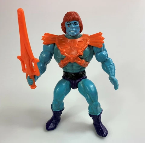 Faker Vintage MOTU Masters Of The Universe Figure Complete w/ Sticker Hard Head Cover