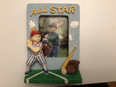 Marco de fotos de béisbol All Star 3D pequeño vintage fotos 2x3 Foto 1 de 4
