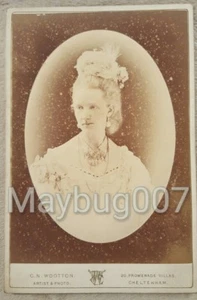 Antique Cabinet Photograph Cheltenham England Victorian Woman History Picture - Picture 1 of 4