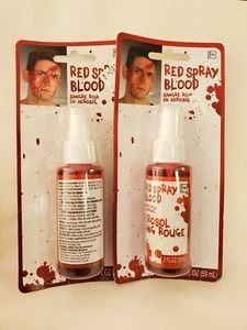 Amscan Lot of 2 Red Spray Blood Costume Makeup Halloween 2 FL Oz each - Picture 1 of 3