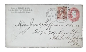 US SC 210- U231 PROVIDENCE, R,I POSTAL HISTORY, COVER 1884 - Picture 1 of 2